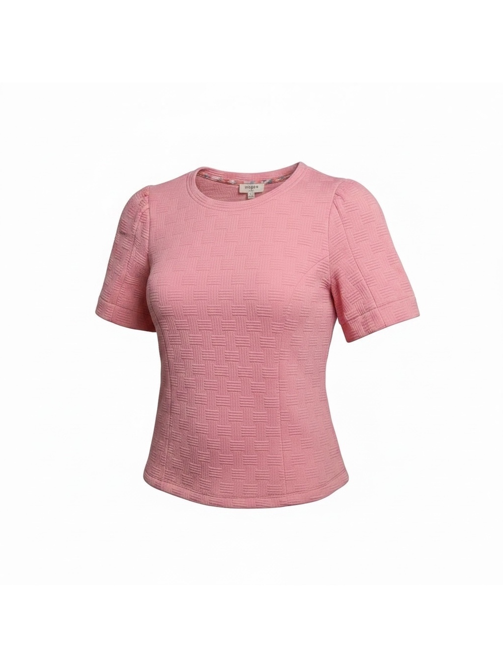 Umgee Oversized Pink Textured Puff Sleeve Knit Top Blouse - Size Small (EUC) - Picture 2 of 6